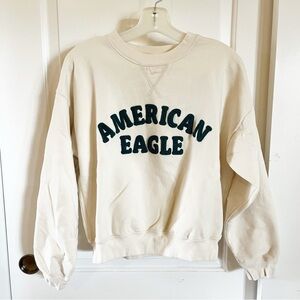 American Eagle Cream Crew Neck